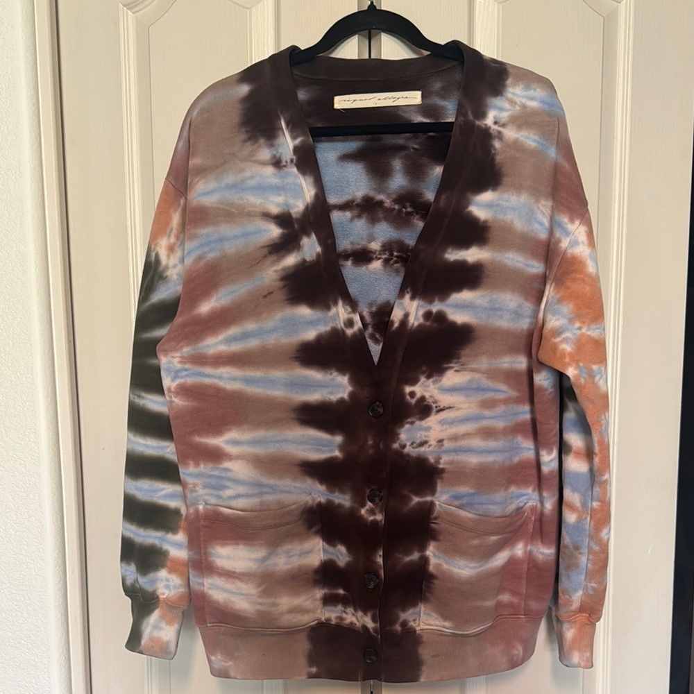 Raquel Allegra Tie-Dye Cardigan Sweater